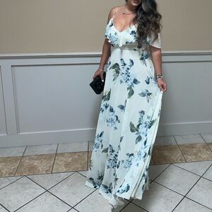 Floral Off-Shoulder Maxi Dress